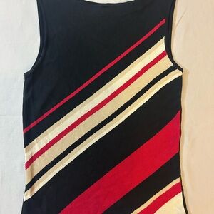 Women’s The Limited Black and Red Diagonal Stripe lightweight Tank Top size XS